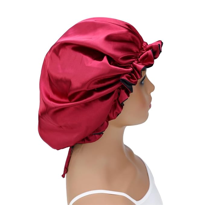 Adjustable Silk Satin Bonnet Hair Care Caps - Image 8