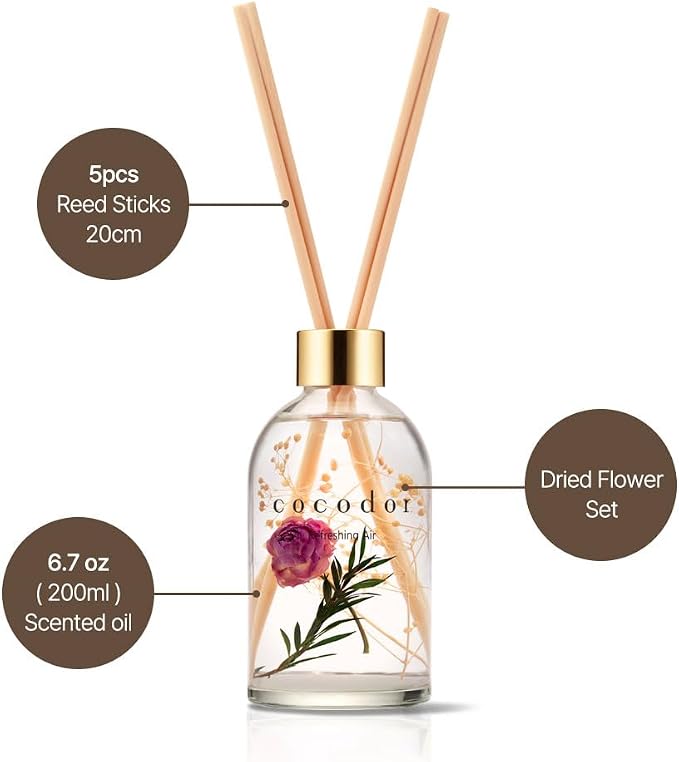 COCODOR Herbarium Reed Diffuser/April Breeze/6.7oz/ Fragrance Scent Essential - Image 3