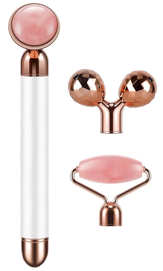 DANGSHAN 3-in-1 Electric Jade Roller 3D Roller Facial Roller & Face Massager - Image 3