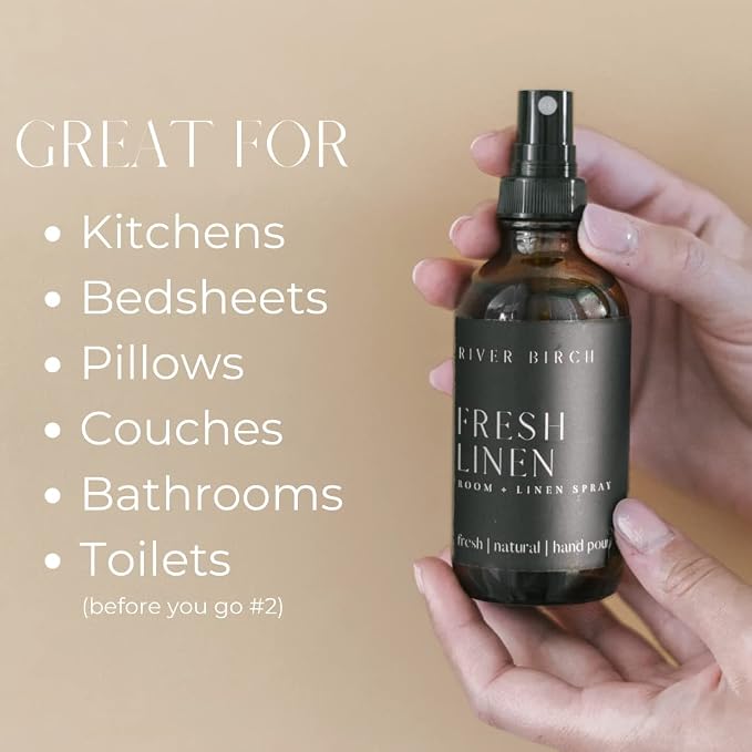 River Birch Fresh Linen Scented Linen and Room Spray | Home Fragrance | 4 oz - Image 2