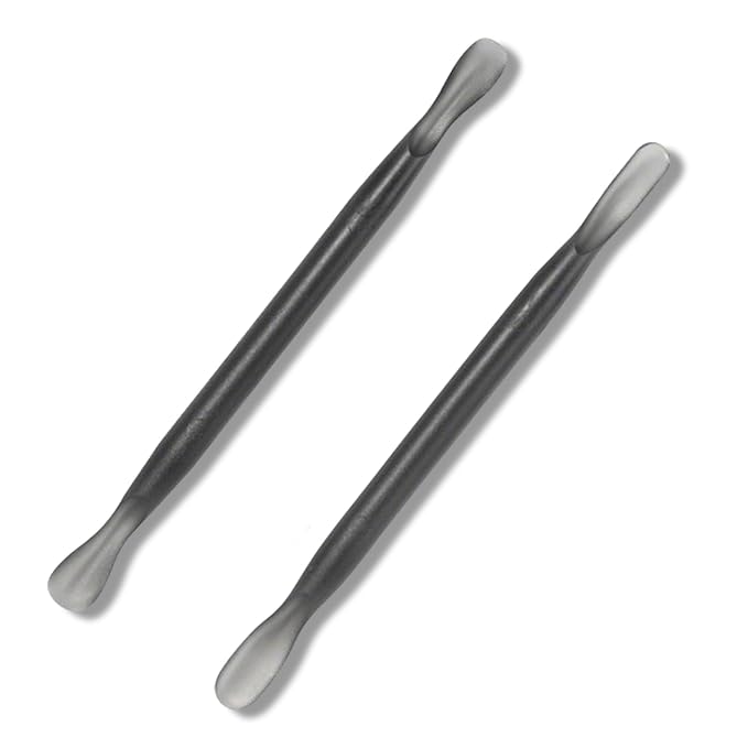 2Pcs Plastic Cuticle Pusher, Dual-end Dead Skin Nail Pusher, Gentle Plastic by HaimiLiyaHome