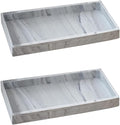 2PCS 7.87” L x 3.93” W Silicone Soap Dispenser Trays, Bathroom Sink Vanity Tray by BasedFloor