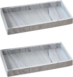 2PCS 7.87” L x 3.93” W Silicone Soap Dispenser Trays, Bathroom Sink Vanity Tray by BasedFloor
