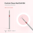 MelodySusie 2mm Flame Shape Cuticle Clean Nail Drill Bit 3/32'', Professional - Image 4