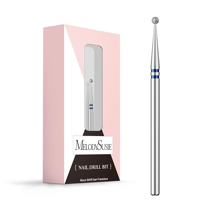 MelodySusie 1.8mm Ball Shape Cuticle Clean Nail Drill Bit 3/32'', Professional by MelodySusie