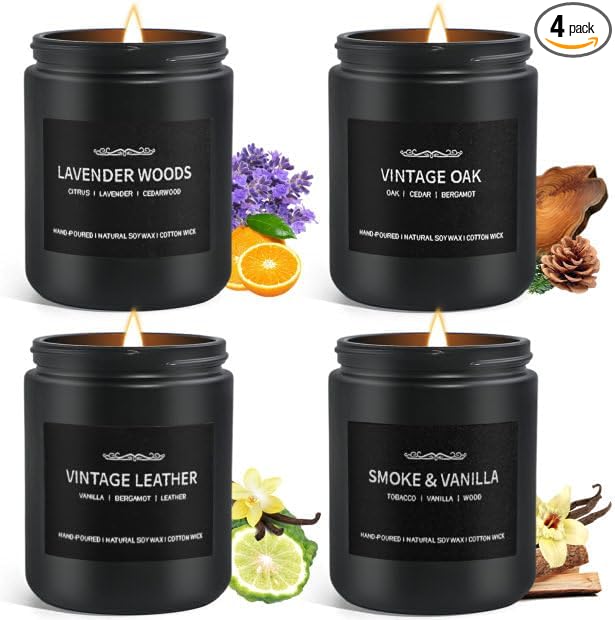 Scented Candle Set, Men Candle Set, Scented Candles by JXDLSQCandlesGiftsSets