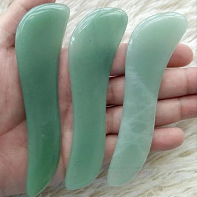 Gua Sha Facials Tools for Back Massage Tools Board Natural Jade Stone for SPA - Image 8