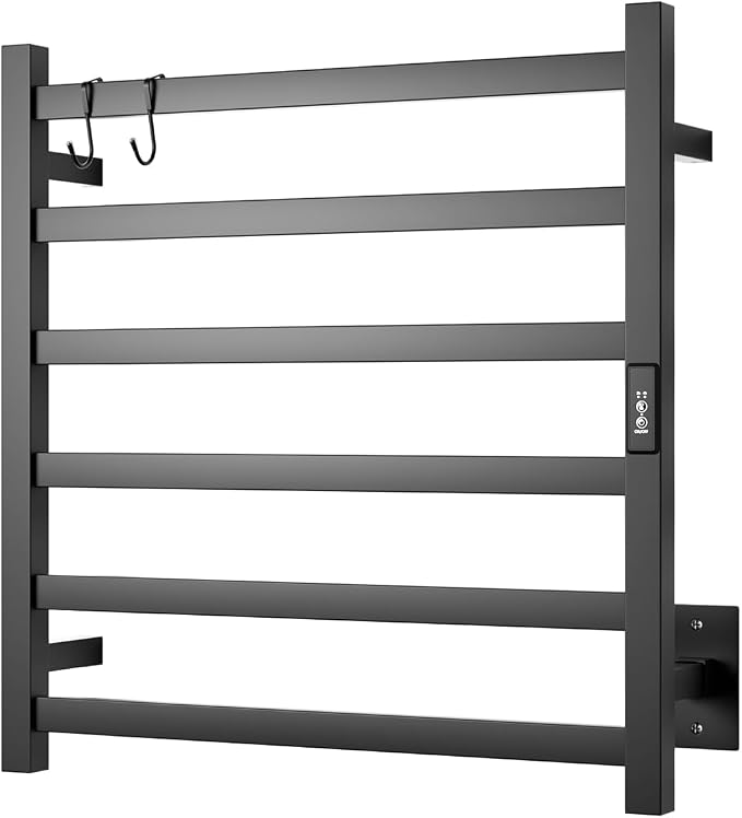 Wall Mounted Towel Warmer Square 6 Bars by NORTTABATHDECOR