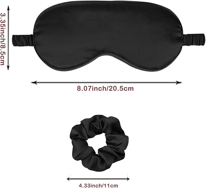 12Pcs Silk Sleep Masks Satin Eye Mask Silky Eyes Cover Blindfold Eyeshade Hair - Image 3