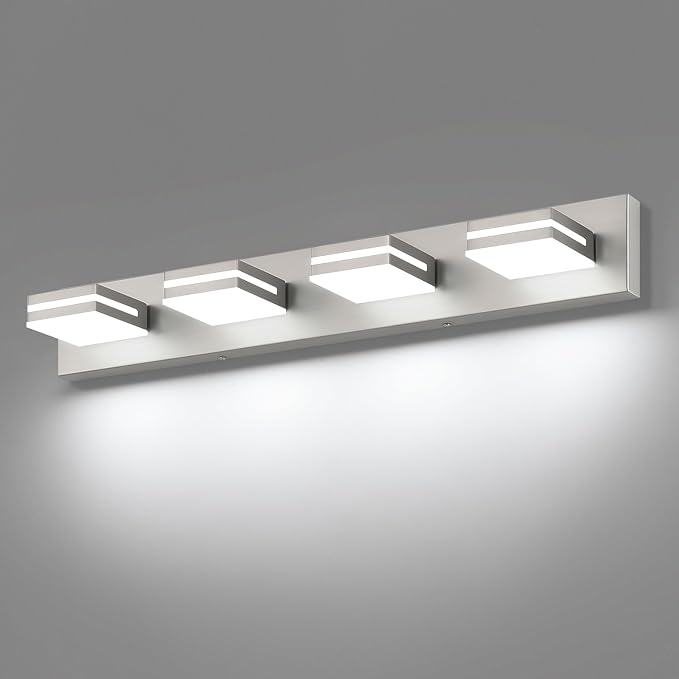 SineRise LED Modern Bathroom Vanity Light Fixtures, Brushed Nickel Modern by SINERISELIGHTING