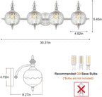 Brushed Nickel Bathroom Vanity Light Fixture Vintage Style - Image 7