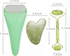 Chikoni 3 in 1 Ficial Face Ice Jade Roller and Gua Sha Tool, Natural Real Jade - Image 7