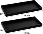 2PCS 11.8” L x 5” W Silicone Soap Dispenser Tray, Bathroom Sink Vanity Trays - Image 3
