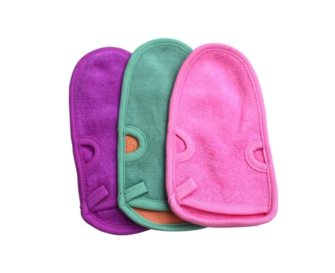 Erioctry 3PCS Reusable Bathing Shower Mittens Soft Back Rubbing Gloves by Unknown