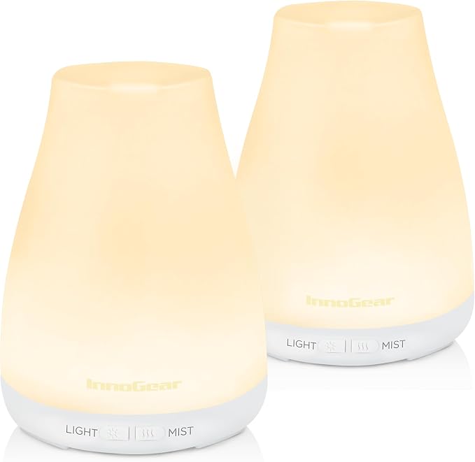 InnoGear Essential Oil Diffuser, 2 Pack Ultrasonic Diffusers by InnoGear