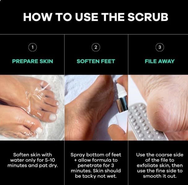 Dermasuri - Callus Remover Foot Scrub - Exfoliating Feet Spray-on Formula and - Image 5