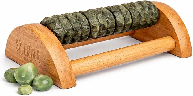Natural Jade Foot Massager – Stress Relief, Muscle Relaxation and Improved by Solemender