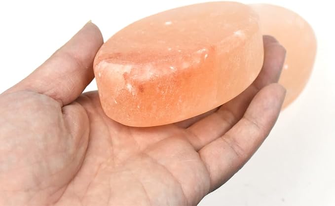 2 Pcs Leaf Shape Himalayan Salt Massage Stones Hot Massage Cold Massage Stones - Image 6