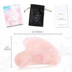 Natrual Rose Quartz Gua Sha Facial Tools | Guasha Tool - Image 6