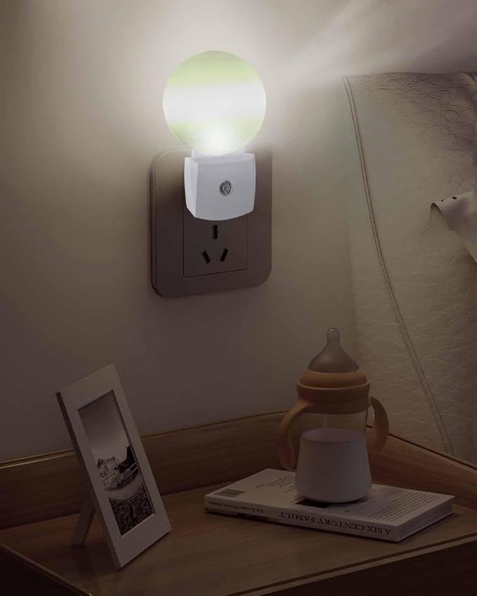 Night Lights Auto Sensor Sage Green Ombre Night Light Solid Color Round Lamp - Image 5