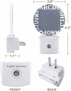 Night Lights Auto Sensor Alphabet Night Light Gray Modern Minimalist Letter - Image 2