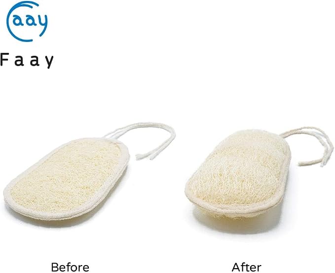 FAAY 17 Inch Natural Exfoliating Loofah Back Scrubber On a Stick - Image 3