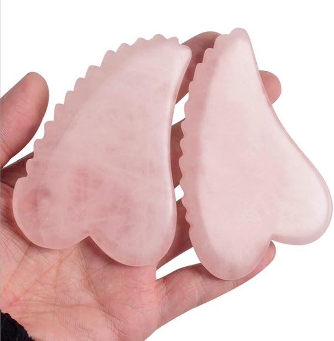 Rose Quartz Gua Sha Comb Massage Tool - Image 7