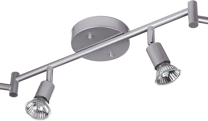 Globe Electric 59351 Payton 6-Light Foldable Track Lighting, Matte Silver - Image 3