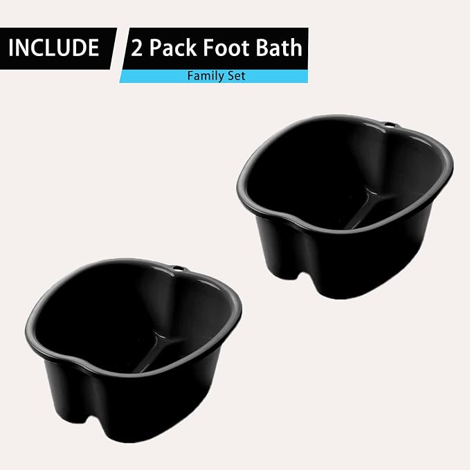 Extra-Large Foot Bath Soak Tub 2-Pack – Durable Massage Basins - Image 2