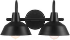 Globe Electric 63000004 3-Piece Bathroom Set, Matte Black, 15.5" 2-Light Vanity - Image 4