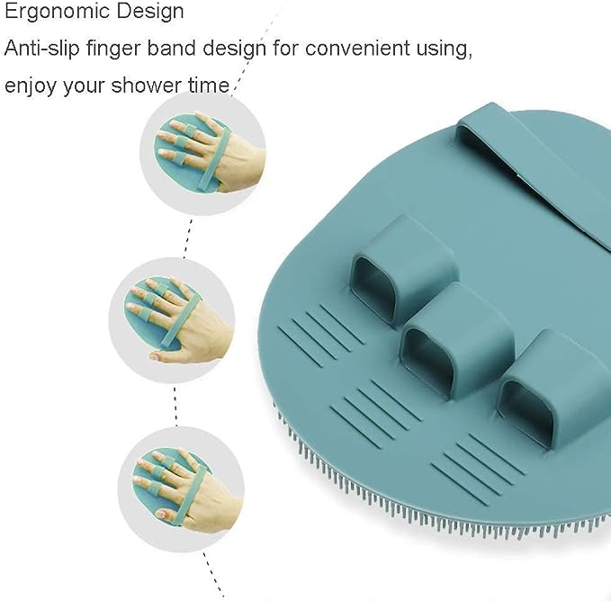 2 Pack Soft Silicone Shower Brush, Body & Face & Short Hair Wash, Bath - Image 6