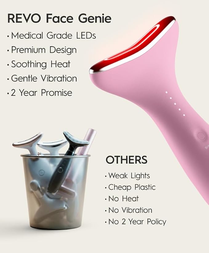 REVO Genie Facial Massager for Face and Neck, LED Face Lift Device - Image 5