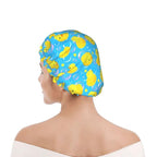 Yellow Rubber Ducks Shower Cap For Women Adjustable Double Waterproof Layers - Image 8