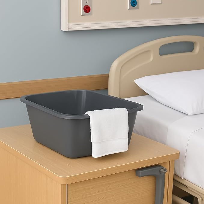 Vakly Wash Basins – Rectangular Plastic Hospital Bedside Soaking Tub - Image 2