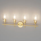 Ralbay 4-Lights Gold Vanity Light Fixture Vintage Gold Vanity Lights Wall - Image 2