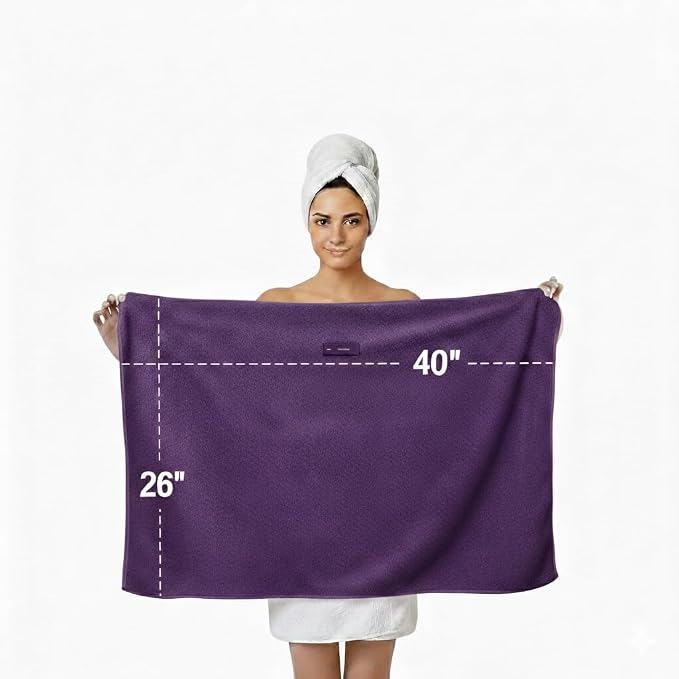 KEEPOZ Cotton Hair Towel Quick Dry Hair Towel Hair Drying Towels Suitable - Image 3