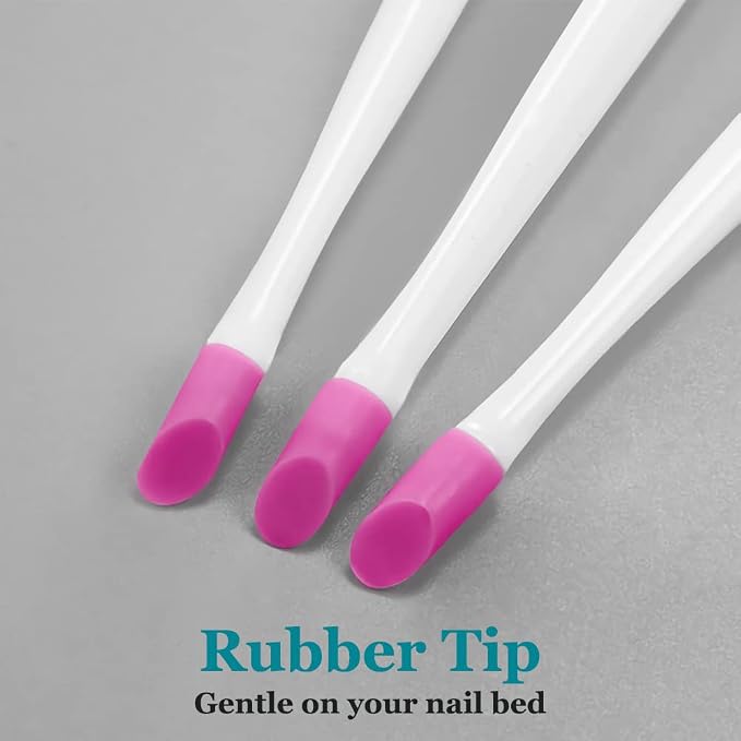 IVON 3 Pack Nail Cuticle Trimmer Pusher Remover, Double End & White Handle - Image 2