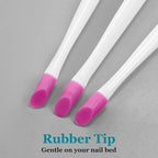 IVON 3 Pack Nail Cuticle Trimmer Pusher Remover, Double End & White Handle - Image 2