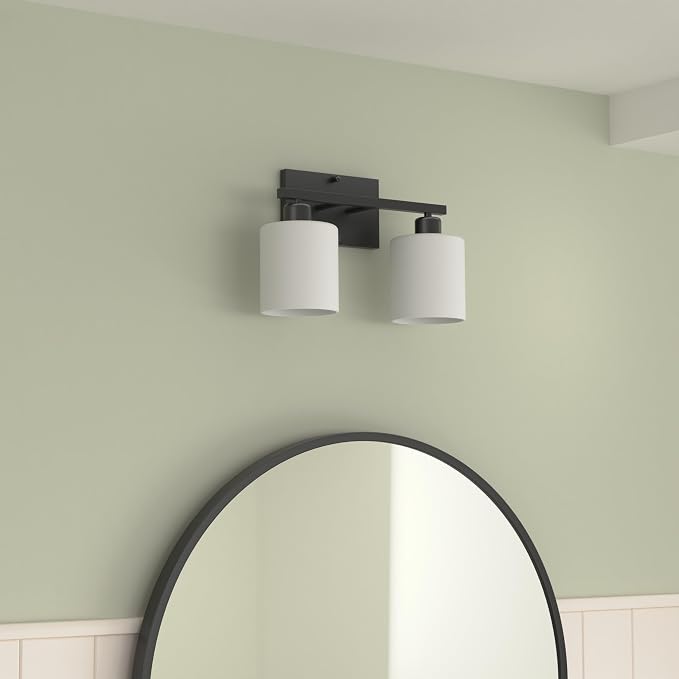 Bathroom Light Fixtures Over Mirror, Anti-Rust Matte Black Vanity Lights 15 Mid - Image 2