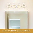 Brushed Nickel Bathroom Vanity Light Fixture Vintage Style - Image 2