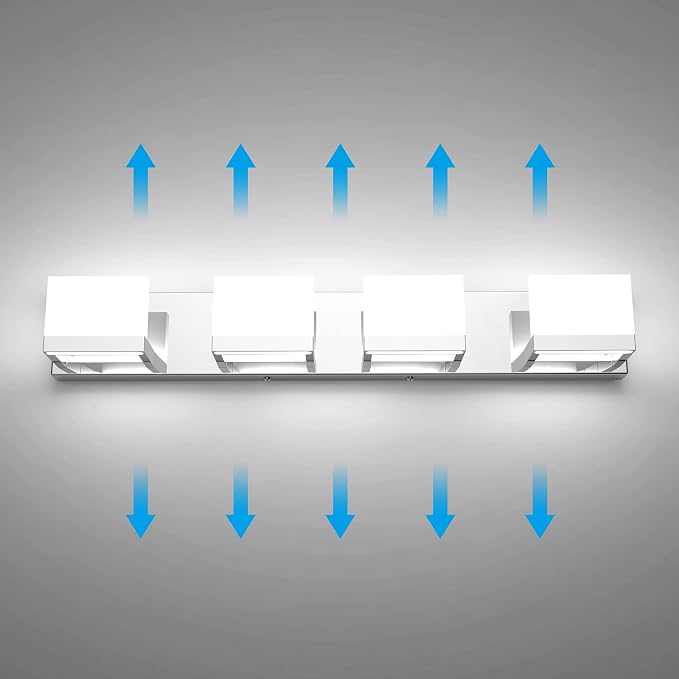 Tipace Dimmable Modern 4 Lights LED Vanity Light - Image 7