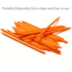 100 Pcs Orange Wood Nail Sticks Double Sided Multi Functional Cuticle Pusher - Image 4