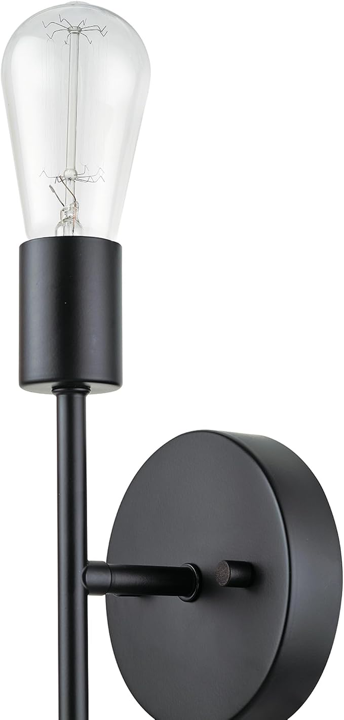 Globe Electric 2-Light Reversible Vanity Light, Matte Black, Minimalist - Image 5