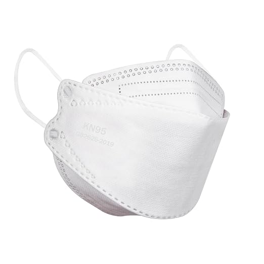 Borje KN95 Face Masks for Adults 50 Pack, 5-Ply White Disposable Face Mask by Borje