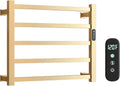 Luxury Heated Towel Rack Wall Mounted Towel Warmers, 5 Bars Towel Warmer Rack by WMHYLYH