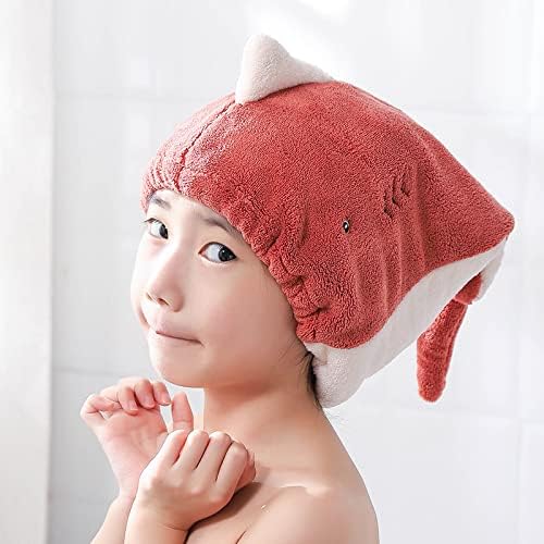 Hair Drying Towel for Kids Girls, Cute Cartoon Absorbent Quick Drying Bath Wrap - Image 4