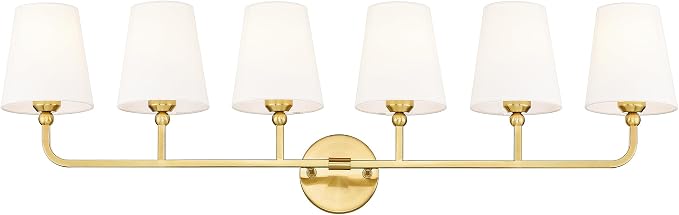 Bathroom Light Fixtures, 42 Inch Brushed Gold Vanity Lights by Metwet