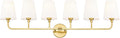 Bathroom Light Fixtures, 42 Inch Brushed Gold Vanity Lights by Metwet