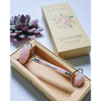 eco & earth Natural Rose Quartz Jade Face Roller - Image 3