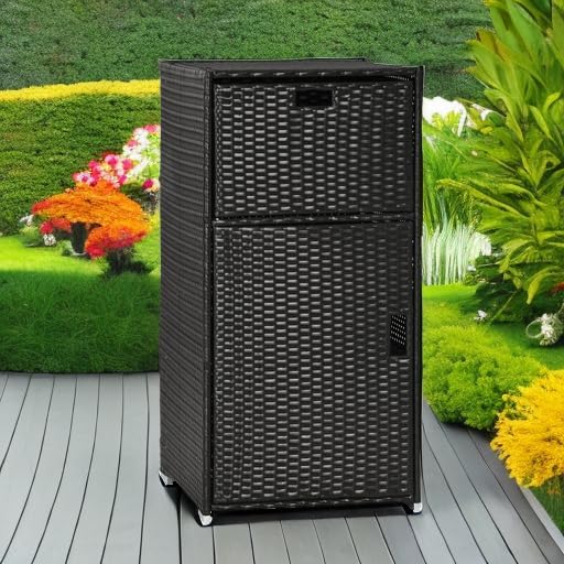 Outsunny Outdoor Towel Rack & Pool Storage Cabinet/Hot Tub Accessory Storage - Image 6